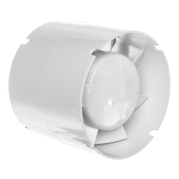 Wentylator kanałowy fi 100 230V 14W 107m3/h 36dB o przepływie mieszanym z timerem biały 100VKO1T