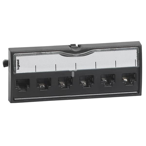 Moduł panelowy LCS 6xRJ45 kat.5e FTP czarny 033555