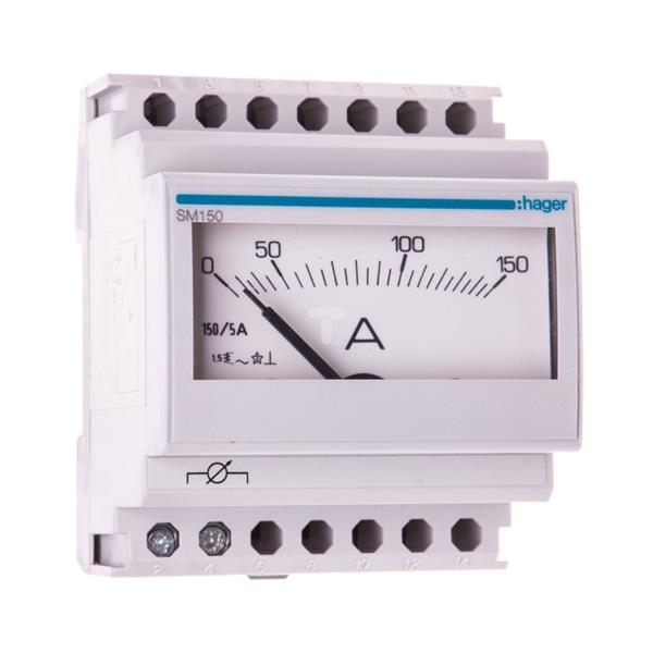 Amperomierz analogowy tablicowy 0-150A klasa 1,5 70x85mm SM150