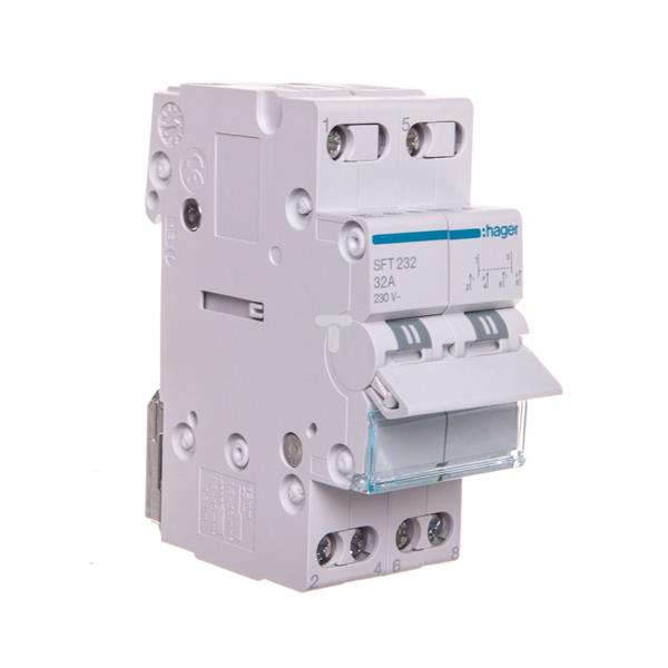 Przełącznik modułowy I-0-II 32A 2P SFT232