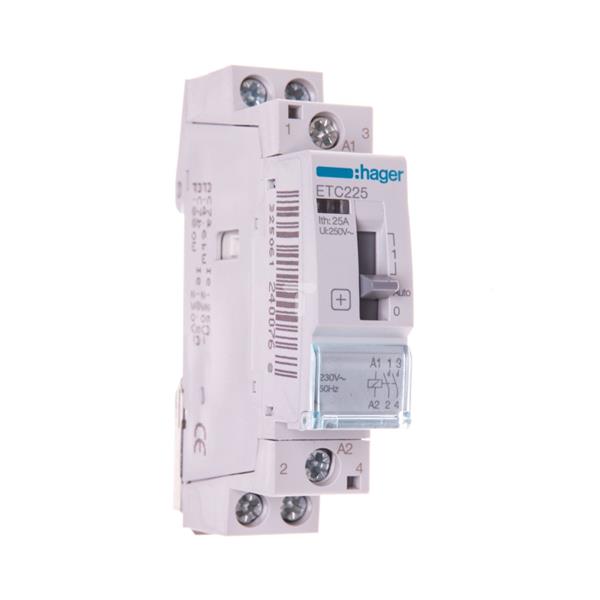 Stycznik taryfowy ze sterowaniem ręcznym 25A 2Z 0R 230V AC ETC225