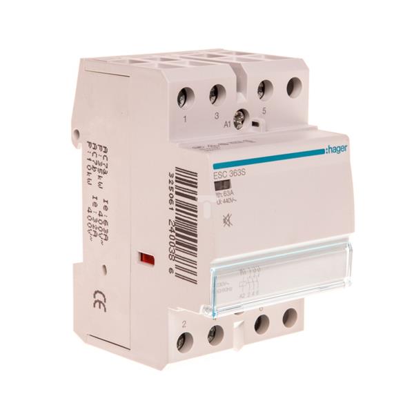 Stycznik modułowy cichy 63A 3Z 0R 230V AC ESC363S