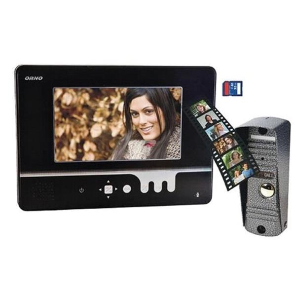Zestaw wideodomofonowy dotykowy jednorodzinny z kolorowym ekranem TFT-LCD 7 cali FIDES MEMO czarny OR-VID-YT-1035