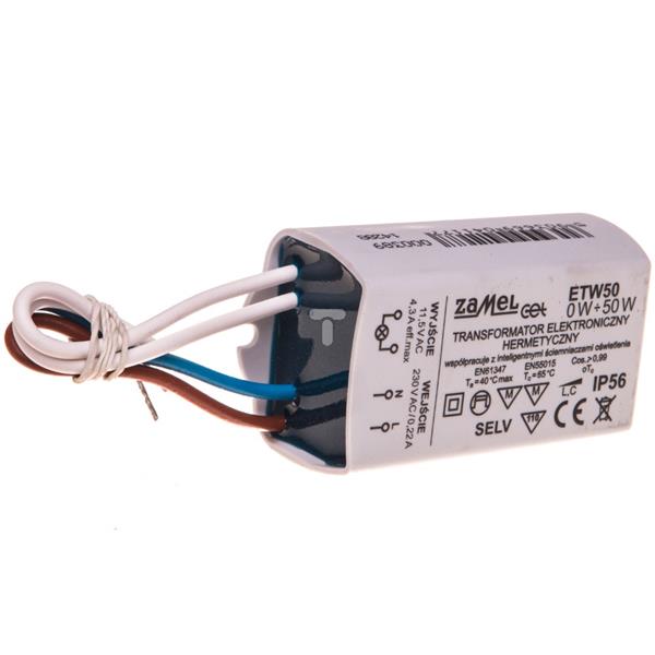 Transformator elektroniczny zalewany 230/11,5V 0-50W ETW50 LDX10000035