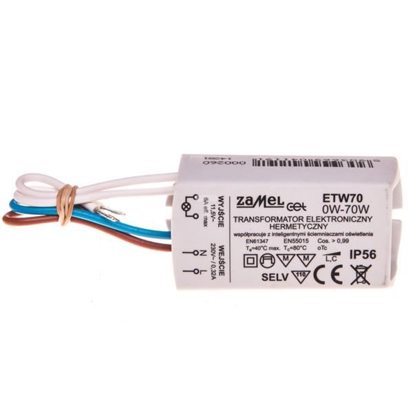 Transformator elektroniczny zalewany 230/11,5V 0-70W ETW70 LDX10000037