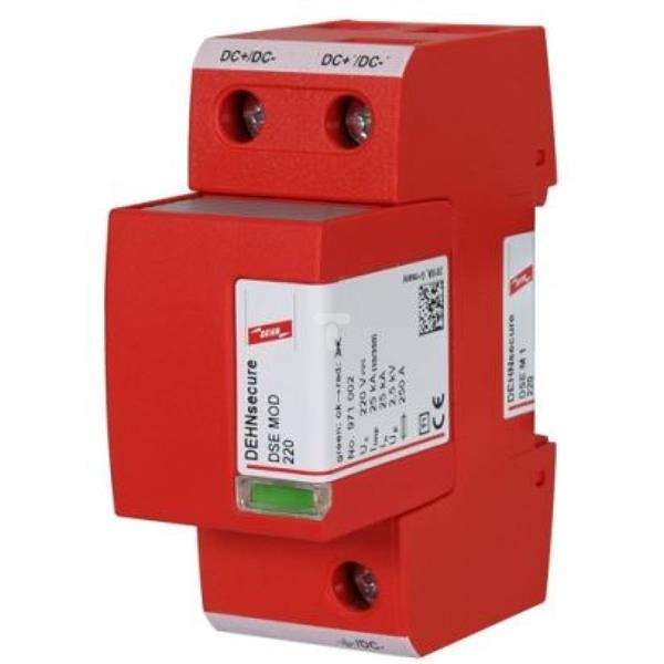 Ogranicznik przepięć ochrony zasilania DC typ B 2P 25kA 60V 1,5kV DEHNsecure M 971121