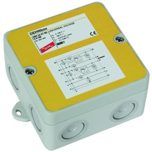 Ogranicznik przepięć  w obudowie naścienny 10kA 2,5kV 0-180V DC IP65 DEHNbox DBX U4 KT BD S 0-180 922400