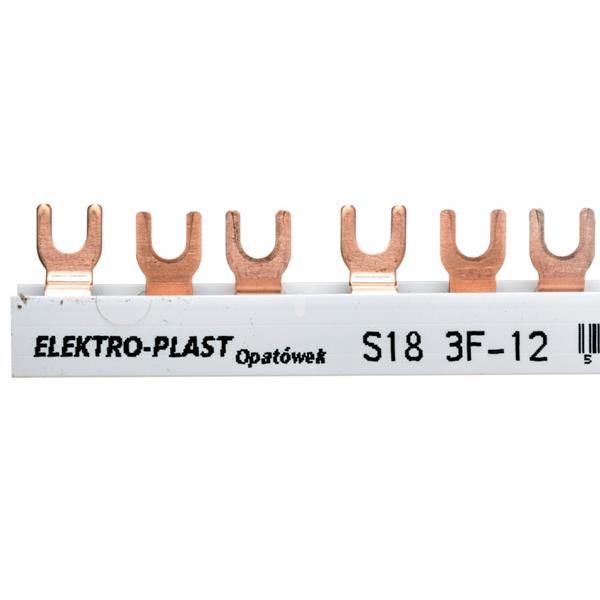 Szyna łączeniowa 3P 63A 12mm2 widełkowa (18mod.) 3F S18 3F-10 45.388