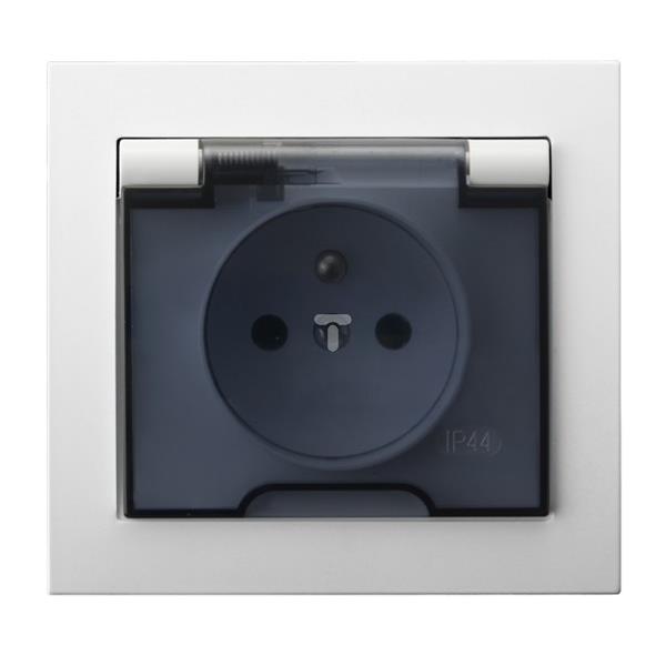 KIER Gniazdo bryzgoszczelne z/u IP-44 białe GPH-1WZ/00/d  