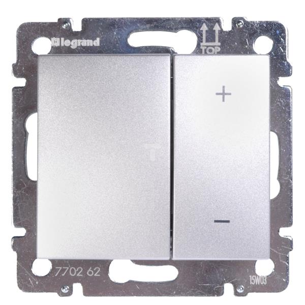 VALENA Ściemniacz przyciskowy 40-400VA 230V aluminium 770262