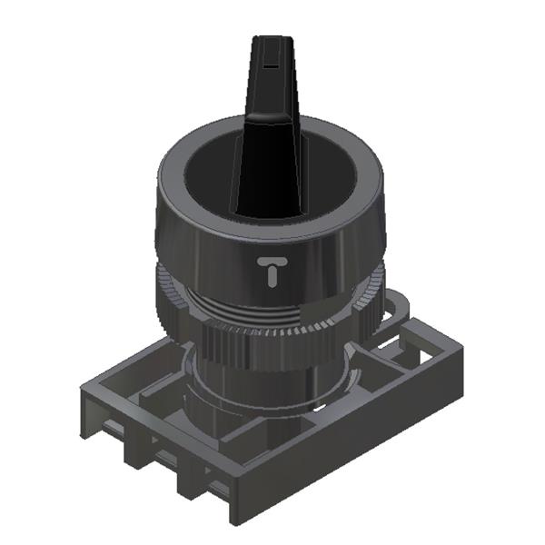 Napęd przycisku 22mm czarny pokrętny 0-1 W0-N-NEF22-PA S