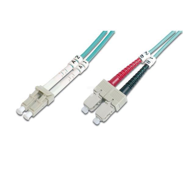 Patch cord światłowodowy LC/SC duplex MM 50/125 OM3 LSOH 2m DK-2532-02/3