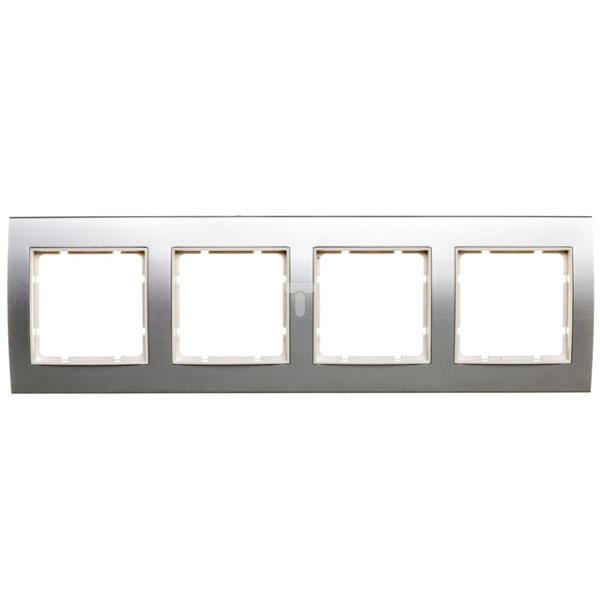 Berker/B.3 Ramka poczwórna pozioma/pionowa aluminium 10143904