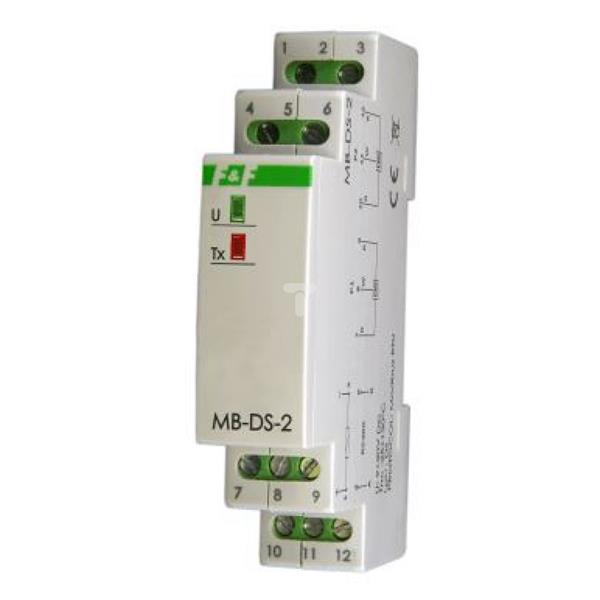 Przetwornik temperatury-55-125st.C 2-kanałowy 9-30V DC z wyjściem MODBUS RTU MB-DS-2