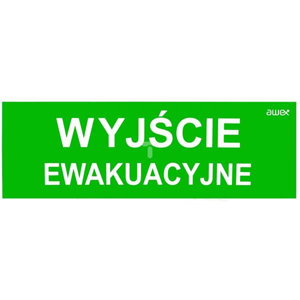 Piktogram 100x300 PM21 wyjście ewakuacyjne logo awex (ISO7010)