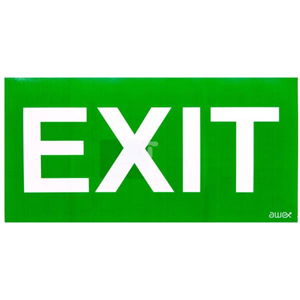 Piktogram 150x300 PD28 exit logo awex (ISO7010)