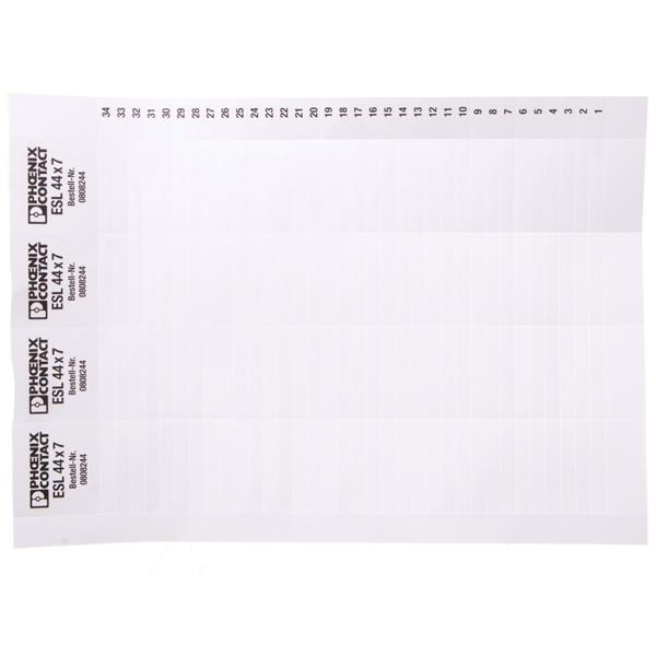 Taśma wtykana nieopisana biała 44x7mm ESL 44X7 0808244