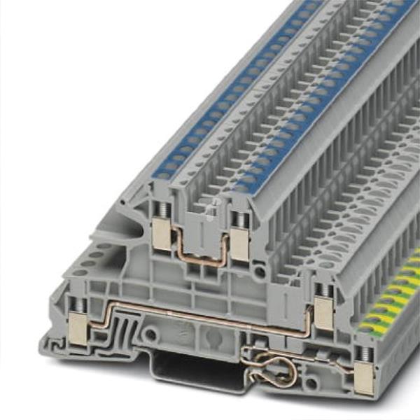 Złączka szynowa 5-przewodowa 4mm2 szara/żółto-zielona UTI 2,5-PE/L/N 3076030