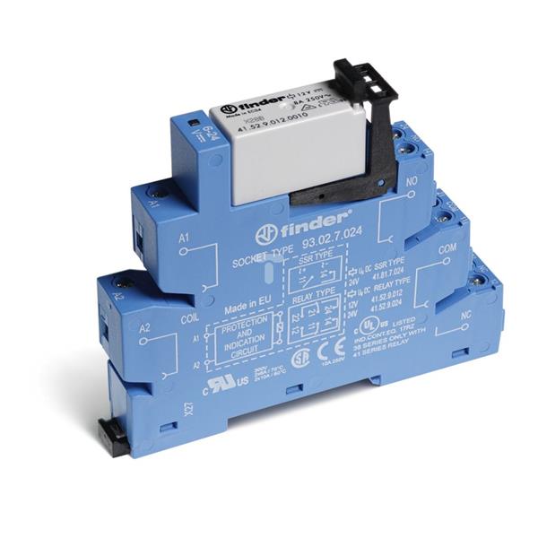 Przekaźnikowy moduł sprzęgający 14mm, 2P 8A 12V AC/DC, styki AgNi, zaciski śrubowe, szyna DIN 35mm 38.52.0.012.0060