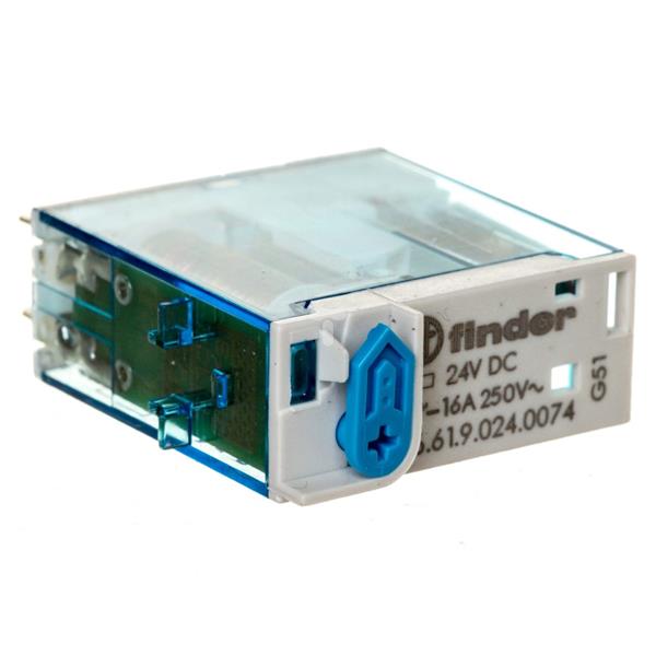 Przekaźnik 1P 16A 24V DC wskaźnik LED przycisk testujący 46.61.9.024.0074
