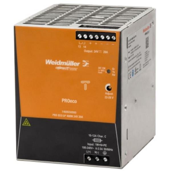 Zasilacz impulsowy trójfazowy 400-500V AC/24V DC 20A 480W PRO ECO3 480W 24V 20A 1469550000