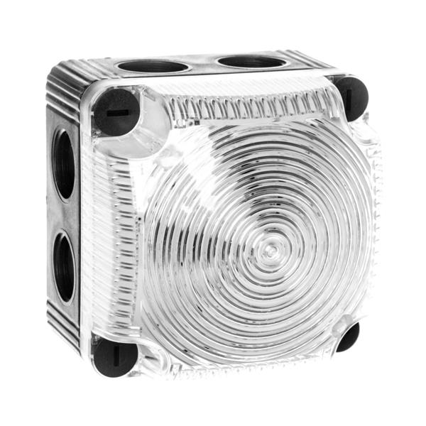 Sygnalizator ostrzegawczy przezroczysty 24V DC LED stały IP66 853.400.55