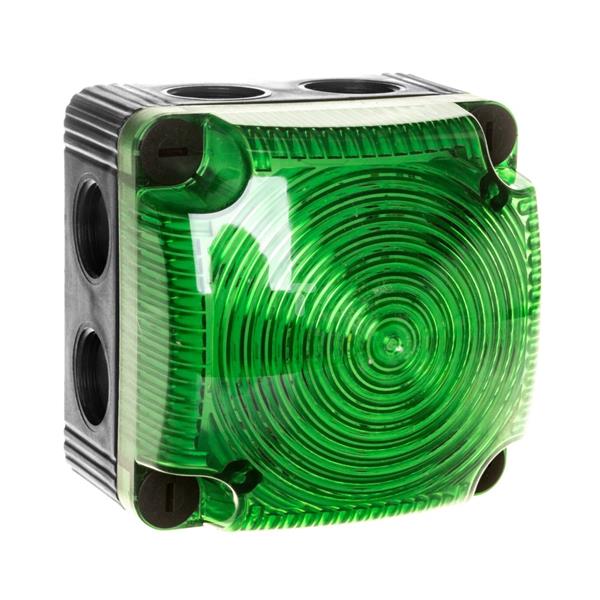 Sygnalizator ostrzegawczy zielony 115-230V AC LED błyskowy podwójny 853.210.60