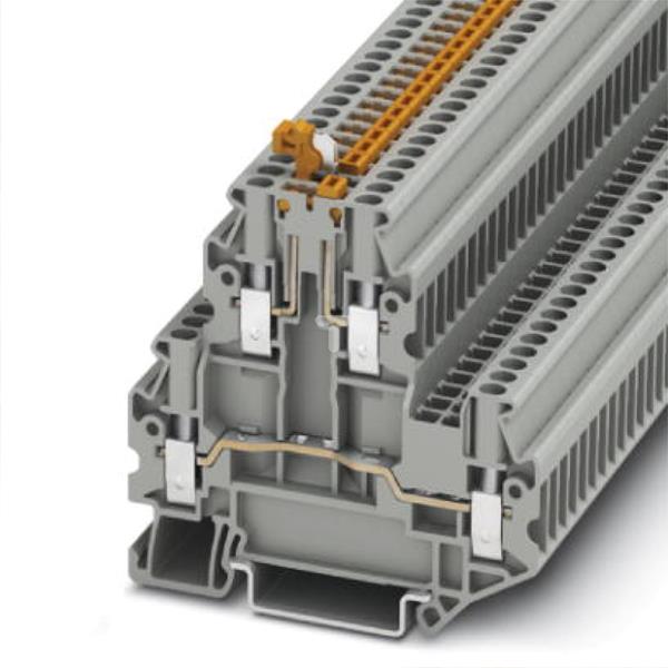 Złączka przelotowa 4-przewodowa z odłącznikiem nożowym 2,5mm2 szara UTTB 2,5-MT-P/P 3044640