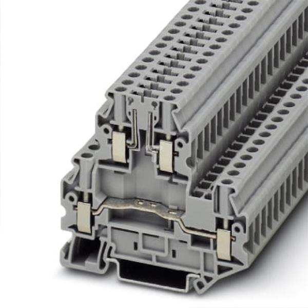 Złączka szynowa rozłączalna 4-przewodowa 4mm2 szara UTTB  4-TG P/P 3044801