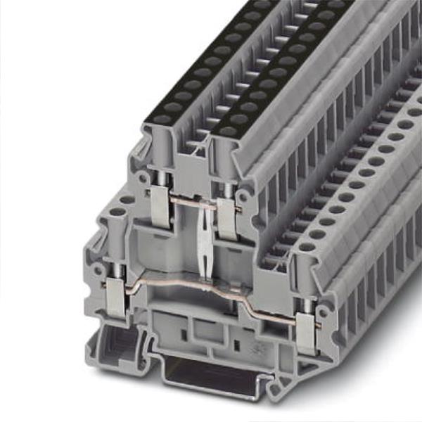 Złączka szynowa elementów kontrolnych 2-piętrowa 4-przewodowa 2,5mm2 szara UTTB 4-DIO/O-U 3046809