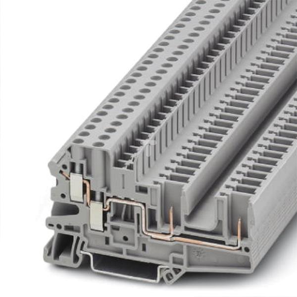 Złączka szynowa 4-przewodowa 4mm2 śrubowa/wtykowa szara UT 4-QUATTRO/ 2P 3060296