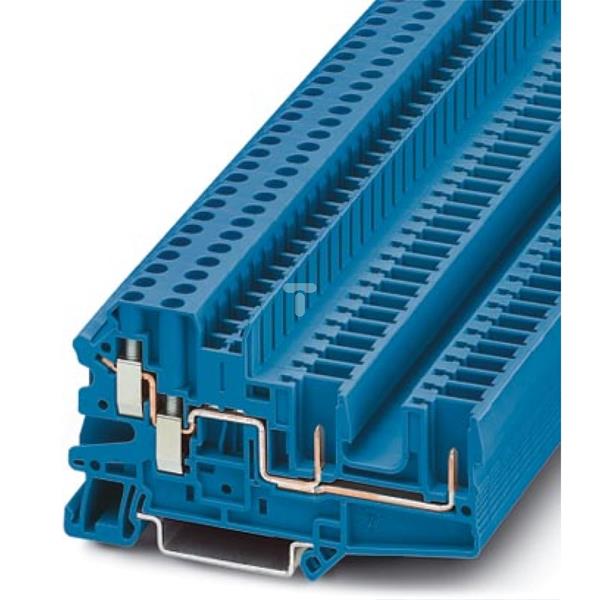 Złączka szynowa 4-przewodowa 4mm2 śrubowa/wtykowa niebieska UT 4-QUATTRO/ 2P 3060306