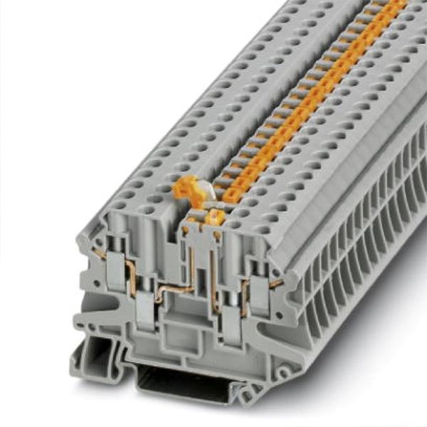 Złączka przelotowa 4-przewodowa z odłącznikiem nożowym 4mm2 szara UT 4-QUATTRO-MT 3064056