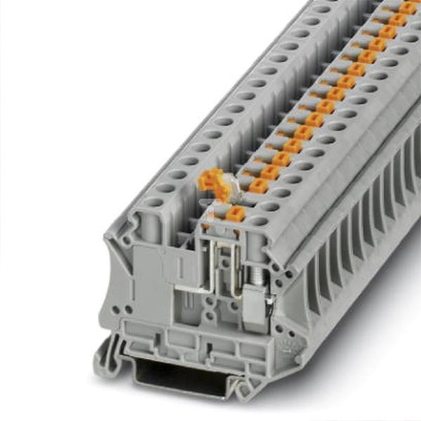 Złączka przelotowa 2-przewodowa z odłącznikiem nożowym 6mm2 szara UT 6-MT P/P 3064072
