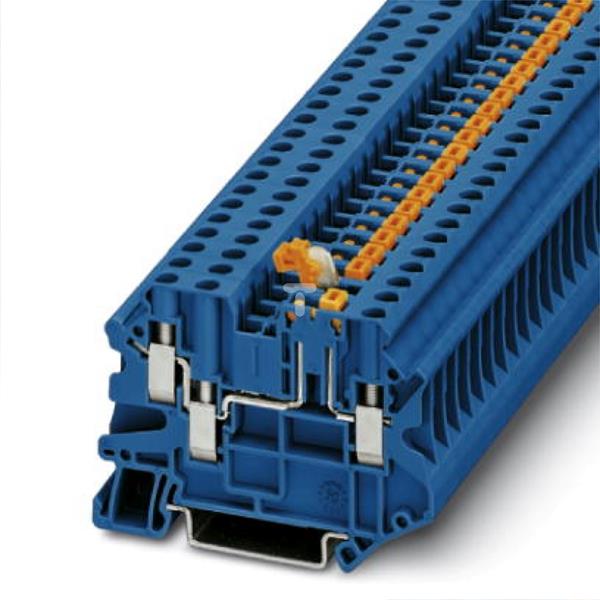Złączka przelotowa 2-przewodowa z odłącznikiem nożowym 6mm2 niebieska UT 6-MT P/P BU 3073270