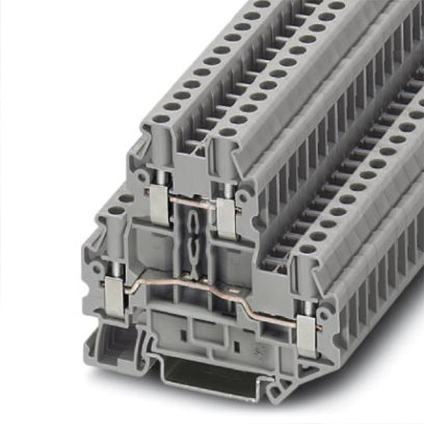 Złączka szynowa elementów kontrolnych 2-piętrowa 4-przewodowa 4mm2 szara UTTB 4-BE 3074444