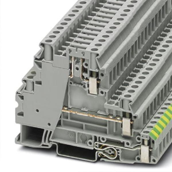 Złączka szynowa ochronna 3-piętrowa 4mm2 szara UT 4-PE/L/TG 3214365