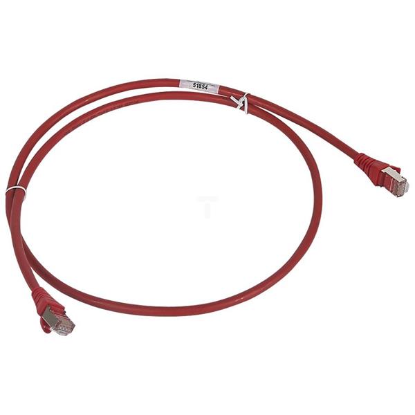 Kabel krosowy (Patch Cord) F/UTP kat.6 czerwony 1m LSOH 051854