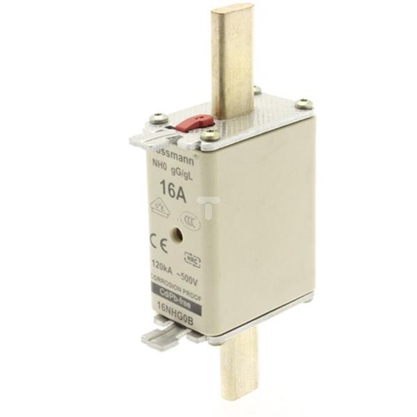Wkładka NH0 16A 500V gL/gG podwójny wskaźnik 16NHG0B