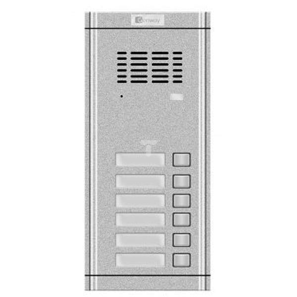 Bramofon 6-przyciskowy aluminium 12V DC podświetalne etykiety WL-02NE-6