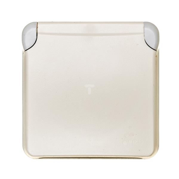 PLEXO55 Gniazdo pojedyncze SCHUKO białe/ecru 069640
