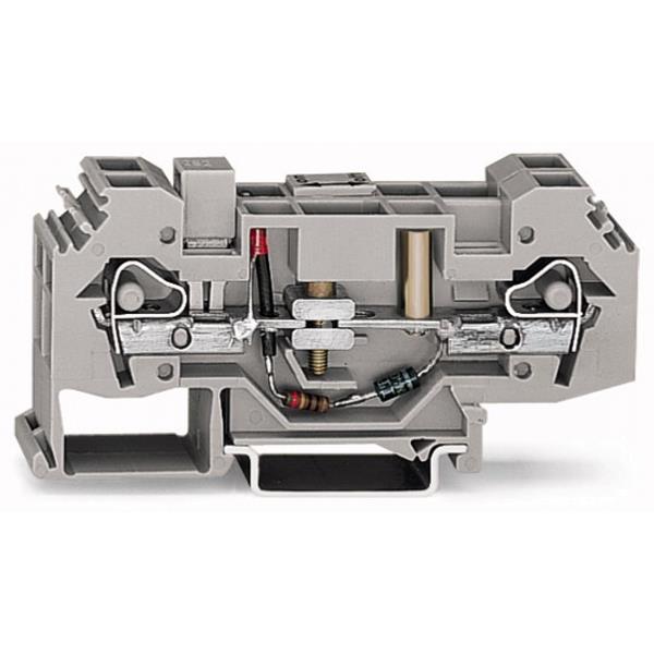 Złączka do kontroli doziemień 6mm2 230V szara 282-139