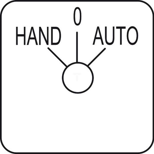 Etykieta łącznika krzywkowego HAND-O-AUTO, 45x45mm KZ18434L