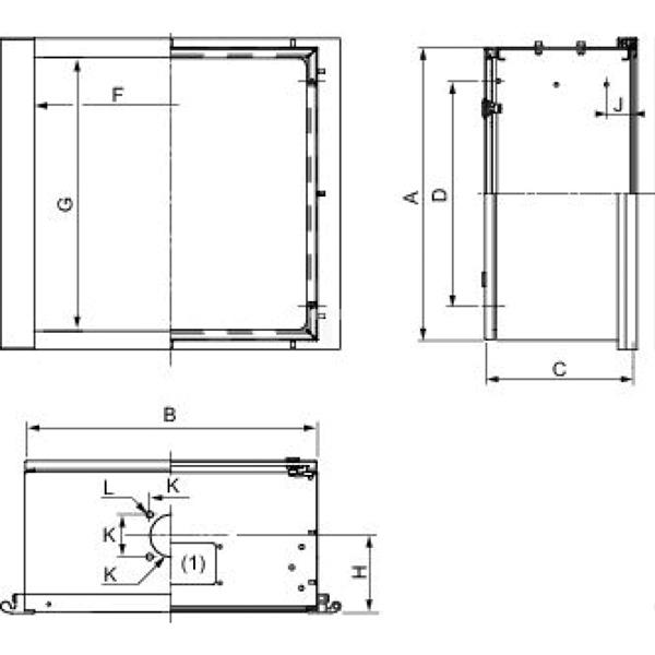 Obudowa HMI, Spacial S3CM,wys.300xW300x200IP54 IK10, RAL7035,drzwi boczne, NSYS3CM303020