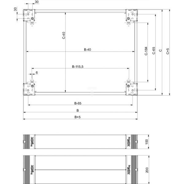 Spacial SF cokół panelu bocznego, 200x800mm NSYSPS8200