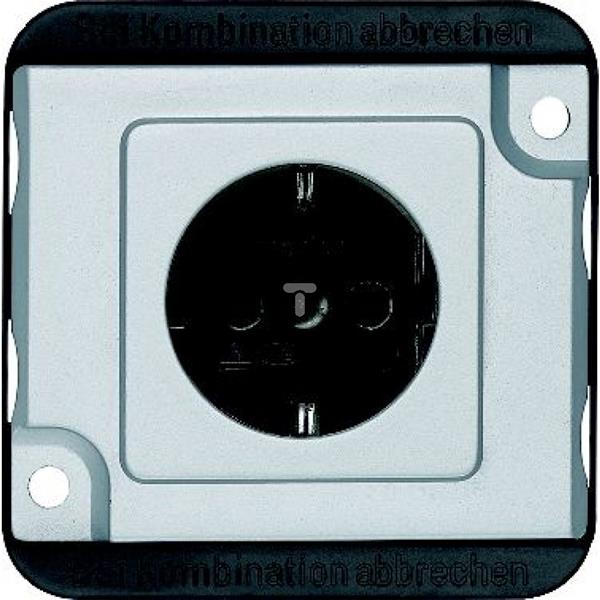 Mechanizm gniazda wtykowego SCHUKO z zacisk. śrub., alu,zab. p. wand. MTN270860