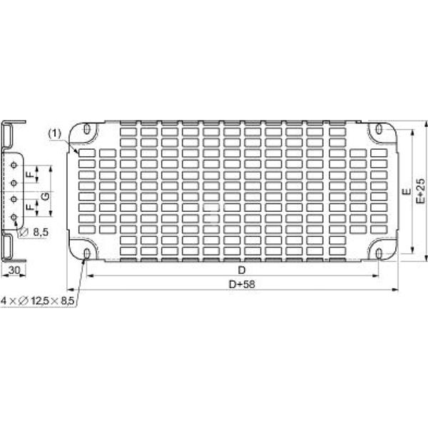 Spacial SF/SM perforowana płyta montażowa, 1000mm NSYSTMP82120