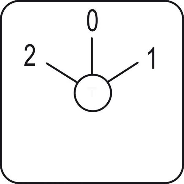 Etykieta łącznika krzywkowego 2, 0, 1, 45x45mm KZ18631L