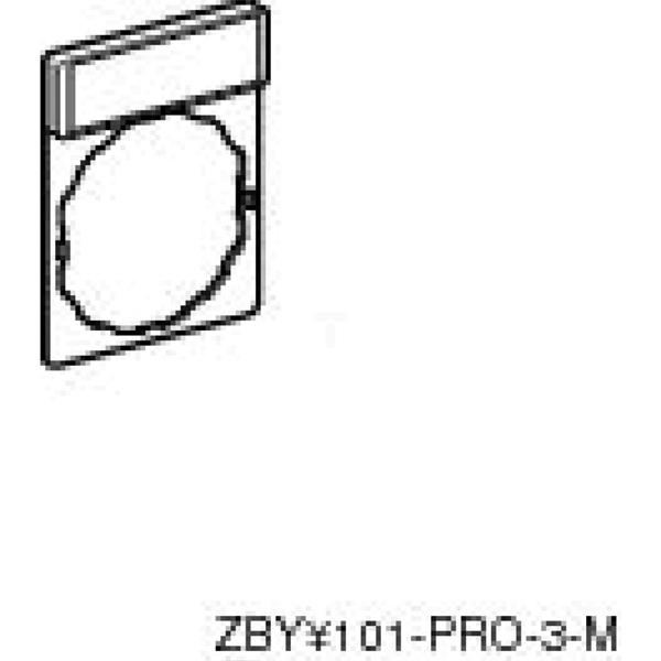 Ramka do mocowania etykiet 30x40mm, z etykietą 8x27mm z napisem ARRET ZBY0104