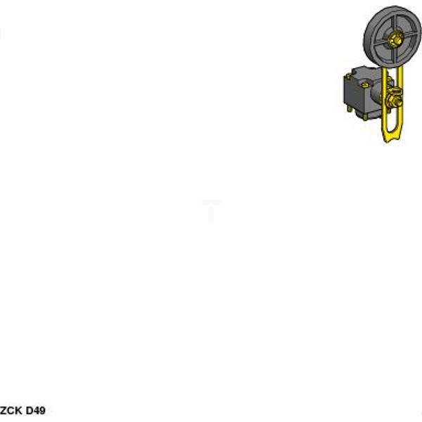 Głowica łącznika krańcowego ZCKD, dźw. o zm. dł. z termopl. rolką O 50mm ZCKD49